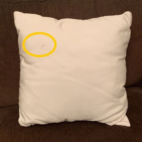 Set of 2 Orange Striped Sunbrella Indoor/Outdoor Throw Pillow Ivory 16” Square - Picture 10 of 10